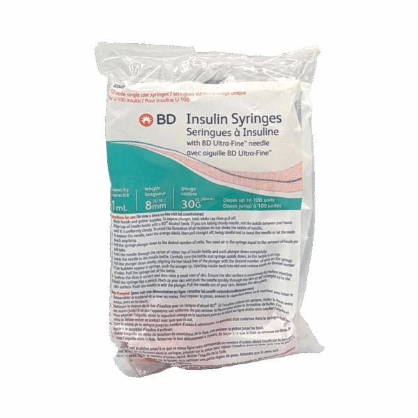 BD - SYRINGE 30G 8mm / 1ML 10 pack