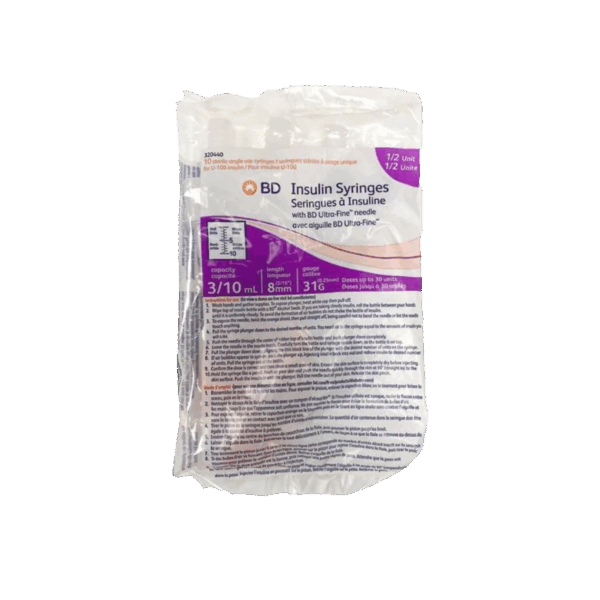 SYRINGE 31G 6mm / 3/10mL 10 pack